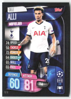 Dele Alli, Kartička, 2019-20 Topps Match Attax UEFA Champions League, BASE