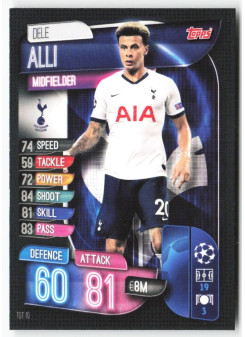 Dele Alli, Card, 2019-20 Topps Match Attax UEFA Champions League, BASE