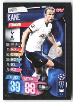 Harry Kane, Card, 2019-20 Topps Match Attax UEFA Champions League, BASE