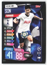 Heung-Min Son, Card, 2019-20 Topps Match Attax UEFA Champions League, BASE