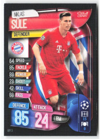 Niklas Süle, Card, 2019-20 Topps Match Attax UEFA Champions League, BASE