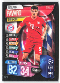 Benjamin Pavard, Card, 2019-20 Topps Match Attax UEFA Champions League, BASE
