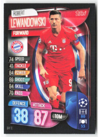 Robert Lewandowski, Card, 2019-20 Topps Match Attax UEFA Champions League, BASE