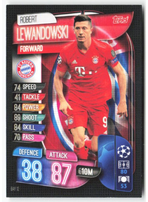 Robert Lewandowski, Kartička, 2019-20 Topps Match Attax UEFA Champions League, BASE