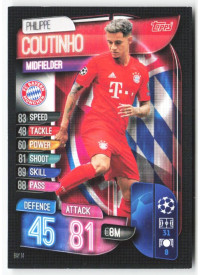 Philippe Coutinho, Card, 2019-20 Topps Match Attax UEFA Champions League, BASE
