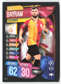 Omer Bayram, Kartička, 2019-20 Topps Match Attax UEFA Champions League, BASE