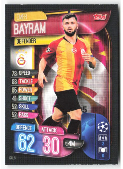 Omer Bayram, Kartička, 2019-20 Topps Match Attax UEFA Champions League, BASE