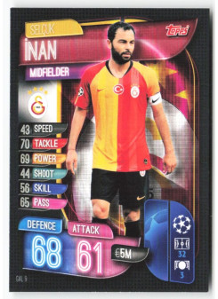 Selçuk Inan, Kartička, 2019-20 Topps Match Attax UEFA Champions League, BASE