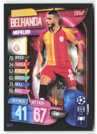 Younes Belhanda, Kartička, 2019-20 Topps Match Attax UEFA Champions League, BASE