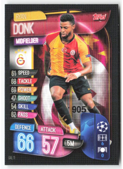 Ryan Donk, Kartička, 2019-20 Topps Match Attax UEFA Champions League, BASE