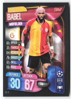 Ryan Babel, Kartička, 2019-20 Topps Match Attax UEFA Champions League, BASE