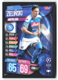Piotr Zielinski, Kartička, 2019-20 Topps Match Attax UEFA Champions League, BASE