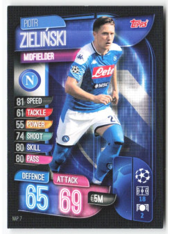 Piotr Zielinski, Kartička, 2019-20 Topps Match Attax UEFA Champions League, BASE