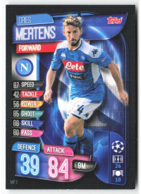 Dries Mertens, Kartička, 2019-20 Topps Match Attax UEFA Champions League, BASE