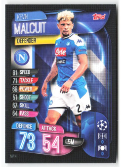 Kevin Malcuit, Card, 2019-20 Topps Match Attax UEFA Champions League, BASE