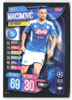 Nikola Maksimović, Kartička, 2019-20 Topps Match Attax UEFA Champions League, BASE