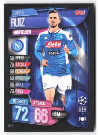 Fabián Ruiz, Card, 2019-20 Topps Match Attax UEFA Champions League, BASE