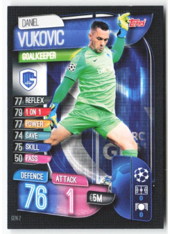 Daniel Vuković, Kartička, 2019-20 Topps Match Attax UEFA Champions League, BASE