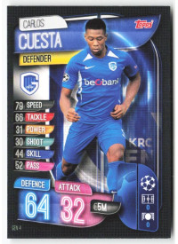 Carlos Cuesta, Kartička, 2019-20 Topps Match Attax UEFA Champions League, BASE