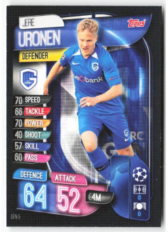Jere Uronen, Kartička, 2019-20 Topps Match Attax UEFA Champions League, BASE