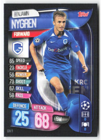 Benjamin Nygren, Kartička, 2019-20 Topps Match Attax UEFA Champions League, BASE