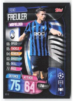 Remo Freuler, Kartička, 2019-20 Topps Match Attax UEFA Champions League, BASE