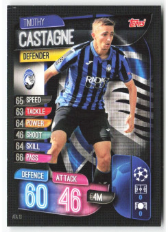 Timothy Catagne, Card, 2019-20 Topps Match Attax UEFA Champions League, BASE