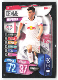 Diego Demme, Kartička, 2019-20 Topps Match Attax UEFA Champions League, BASE