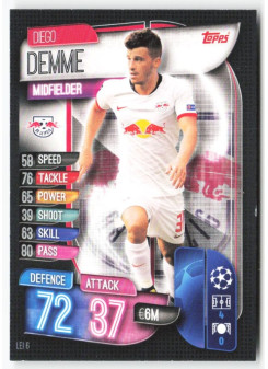 Diego Demme, Kartička, 2019-20 Topps Match Attax UEFA Champions League, BASE