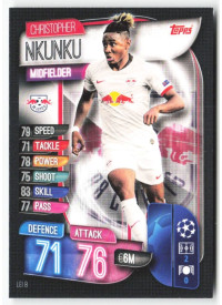 Christopher Nkunku, Kartička, 2019-20 Topps Match Attax UEFA Champions League, BASE
