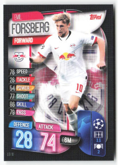 Emil Forsberg, Kartička, 2019-20 Topps Match Attax UEFA Champions League, BASE