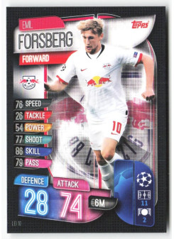 Emil Forsberg, Kartička, 2019-20 Topps Match Attax UEFA Champions League, BASE