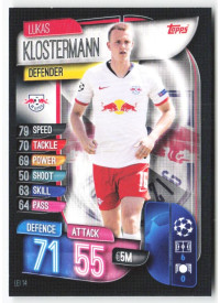 Lukas Klostermann, Card, 2019-20 Topps Match Attax UEFA Champions League, BASE