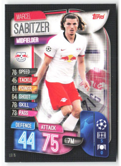 Marcel Sabitzer, Kartička, 2019-20 Topps Match Attax UEFA Champions League, BASE