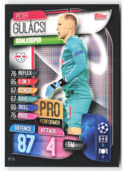 Peter Gulácsi, Kartička, 2019-20 Topps Match Attax UEFA Champions League, INSERT
