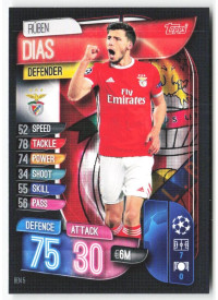 Ruben Dias, Kartička, 2019-20 Topps Match Attax UEFA Champions League, BASE