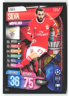 Rafa Silva, Card, 2019-20 Topps Match Attax UEFA Champions League, BASE