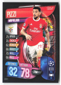 Pizzi, Kartička, 2019-20 Topps Match Attax UEFA Champions League, BASE