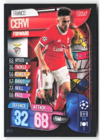 Franco Cervi, Kartička, 2019-20 Topps Match Attax UEFA Champions League, BASE