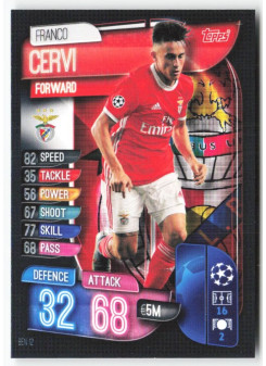 Franco Cervi, Kartička, 2019-20 Topps Match Attax UEFA Champions League, BASE