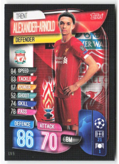 Trent Alexander-Arnold, Card, 2019-20 Topps Match Attax UEFA Champions League, BASE