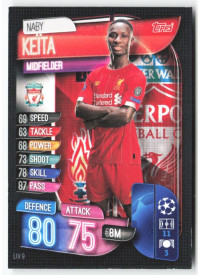 Naby Keita, Kartička, 2019-20 Topps Match Attax UEFA Champions League, BASE