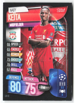 Naby Keita, Card, 2019-20 Topps Match Attax UEFA Champions League, BASE