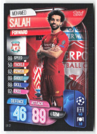 Mohamed Salah, Kartička, 2019-20 Topps Match Attax UEFA Champions League, BASE