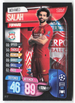 Mohamed Salah, Kartička, 2019-20 Topps Match Attax UEFA Champions League, BASE