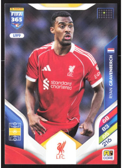 Ryan Gravenberch, Kartička, 2026 Panini Adrenalyn XL FIFA 365, BASE