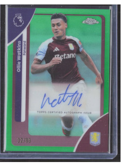 Ollie Watkins, Kartička, 2025-26 Topps Chrome Premier League, AUTOGRAPH