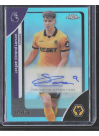 Jørgen Strand Larsen, Kartička, 2025-26 Topps Chrome Premier League, AUTOGRAPH