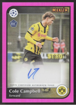 Cole Campbell, Kartička, Topps Merlin UEFA Club Competitions 2024-25, AUTOGRAPH