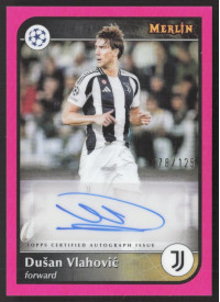 Dušan Vlahović, Kartička, Topps Merlin UEFA Club Competitions 2024-25, AUTOGRAPH